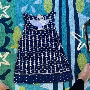New anchor tank shirt with necklace